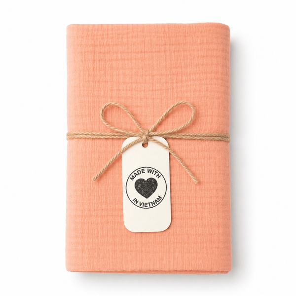 Muslin Blanket For Babies - Peach