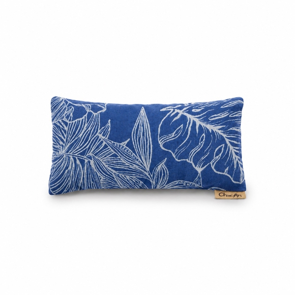CHUC AN HEALING HERBS - Herbal Eye Pillow in Blue With White Leaf