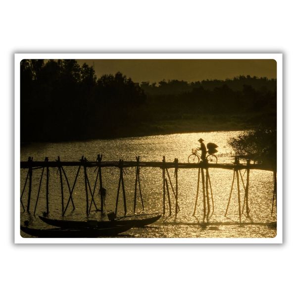 MARCUS LACEY - 'Man Walking By The River' Postcard