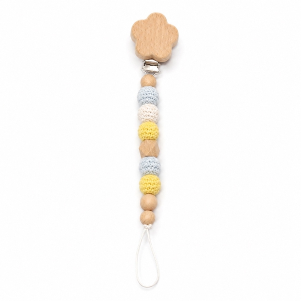 Baby Macrame Pacifier Holder - Flower