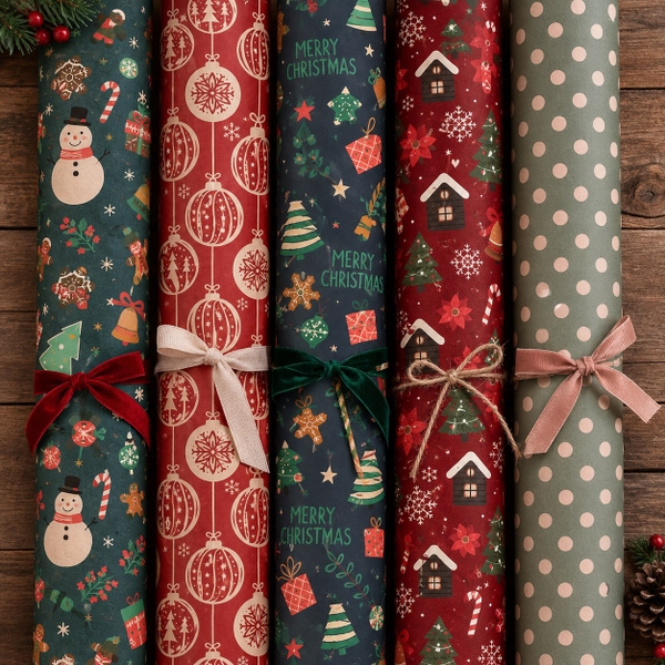 TIỆM CÁ TRỨNG - 'Bauble' Christmas Wrapping Paper