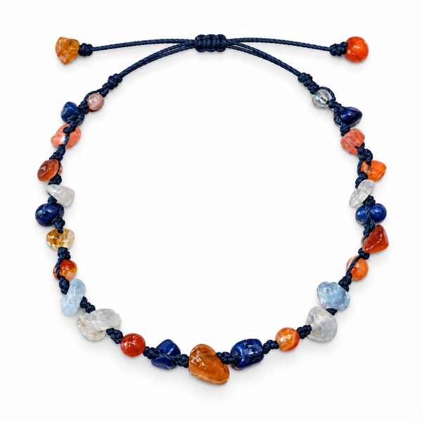 MERAKI TOWN - Niwa Bracelet in Lapis Lazuli, Carnelian, Aquamarine, Labradorite