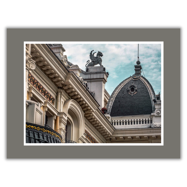 MARCUS LACEY - 'French Villa Rooftop' Mounted Print