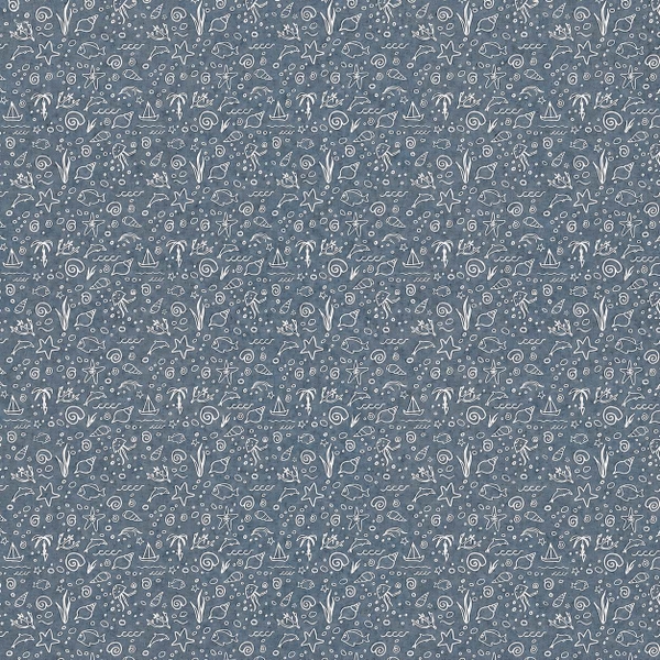 TIỆM CÁ TRỨNG - 'Blue Seashell' Wrapping Paper