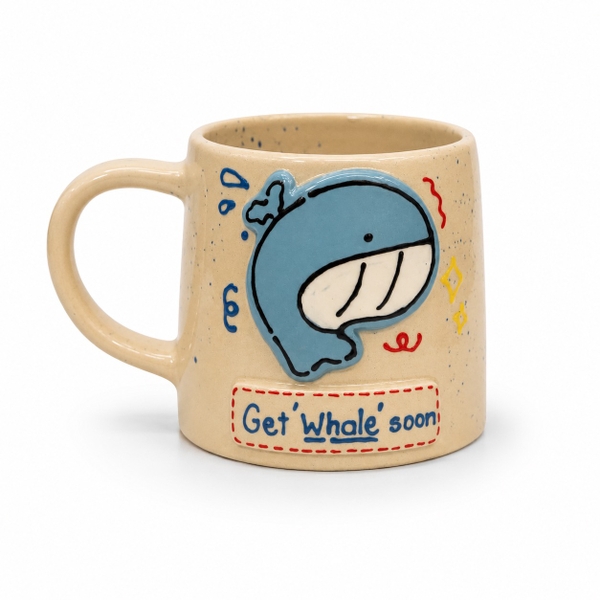 MEOW POTTERY - ‘Get Whale Soon’ Short Mug