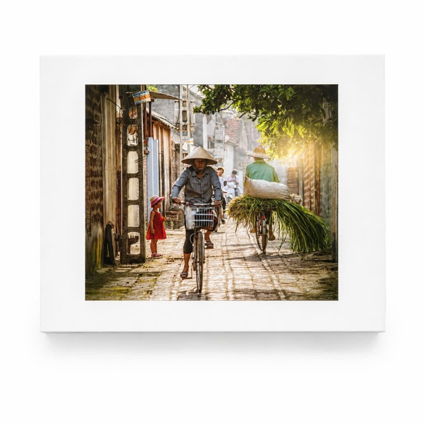 MARCUS LACEY - 'Lady On Bicycle' Art Print