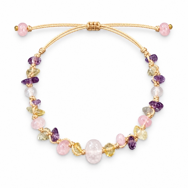 MERAKI TOWN - Niwa Bracelet in Amethyst, Rose Quartz, Citrine