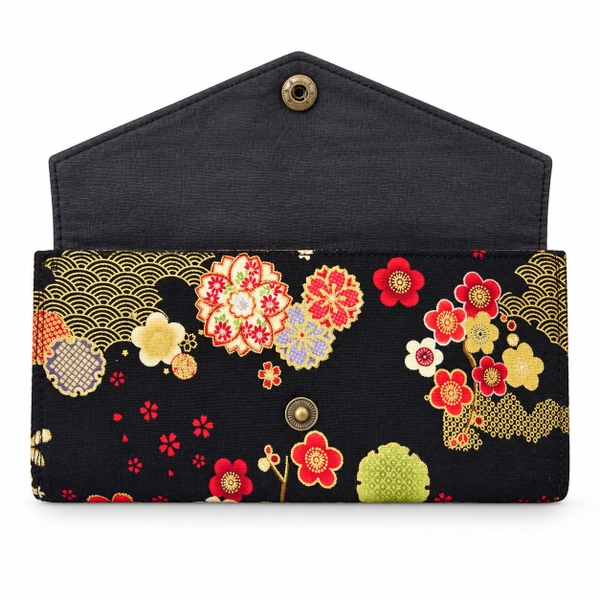 RỪNG HANDMADE - 'Sakura Floral' Long Fabric Wallet