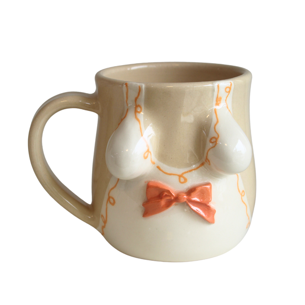 MEOW POTTERY - Monokini Mug in Orange Bow