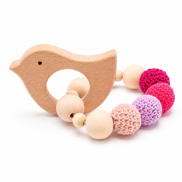 KID & BABY - Crochet Teething Toy in Bird