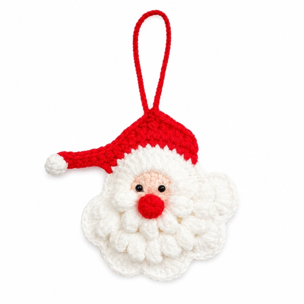 Macrame Christmas Ornament - Santa Claus