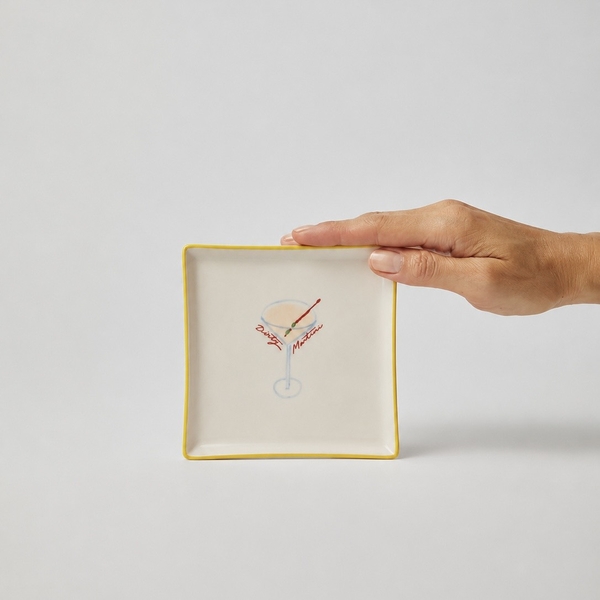 BÁT TRÀNG CERAMIC - ‘Dirty Martini’ Square Plate
