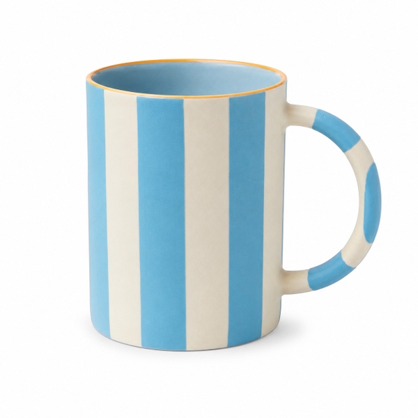 BÁT TRÀNG CERAMIC - Striped Mug in Blue