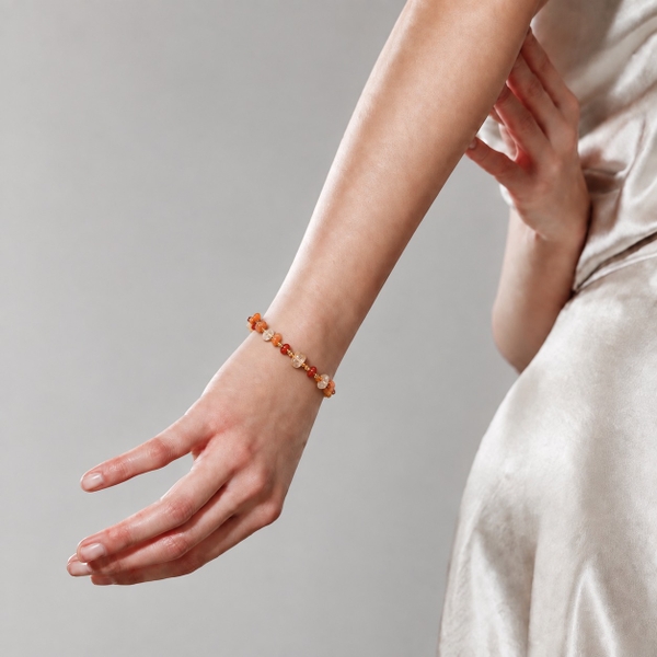 MERAKI TOWN - Niwa Bracelet in Citrine, Carnelian, Red Agate