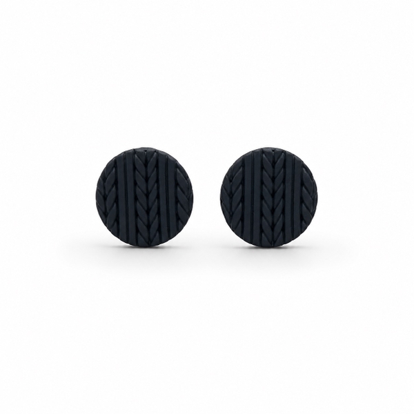 ELI & LOU - Clay Earrings in Charcoal Knot