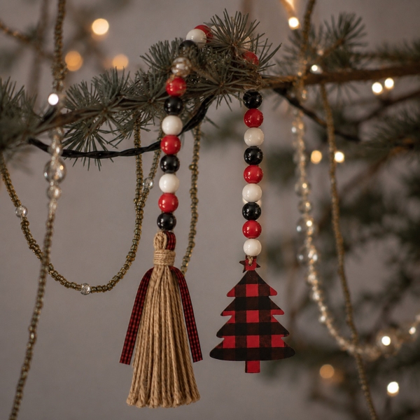 CHRISTMAS - Wooden Bead in Pine Tree