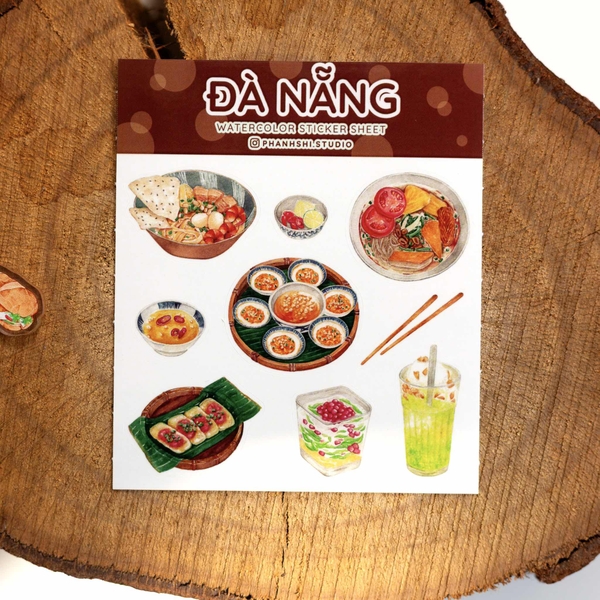 PHANHSHI STUDIO - ‘Đà Nẵng’ Mini Watercolor Sticker Sheet