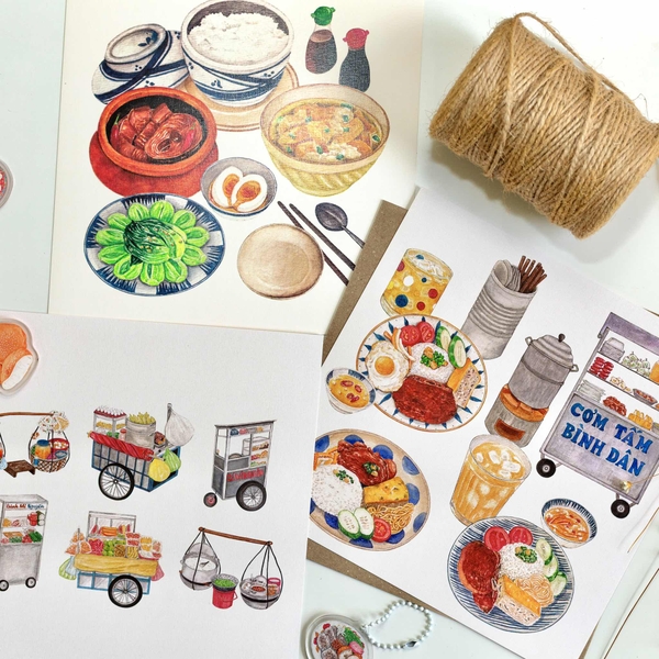 PHANHSHI STUDIO - 'Vietnam Street Vendors No.02' Print