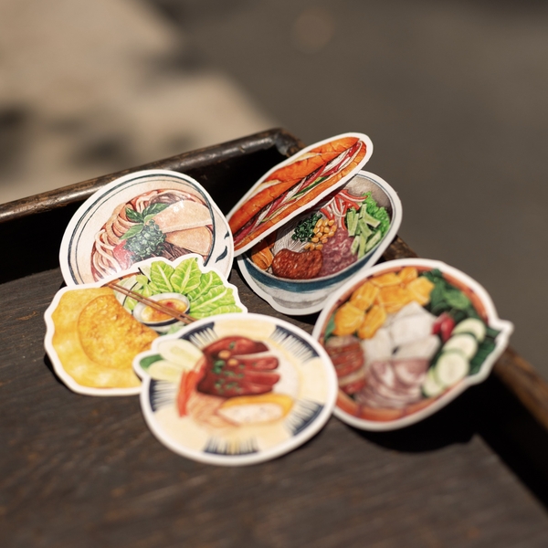 PHANHSHI STUDIO - ‘Vietnamese Dishes No.01’ Diecut Sticker Pack