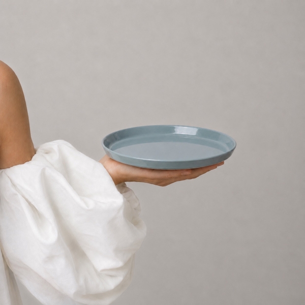BÁT TRÀNG CERAMIC - Medium Basic Plate in Blue