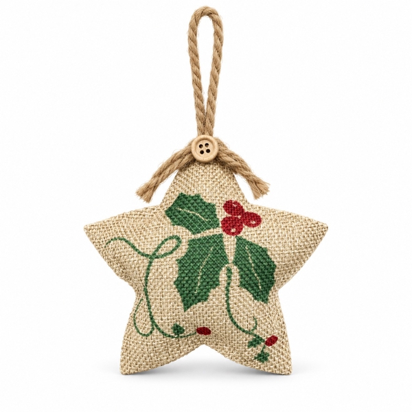 CHRISTMAS - Jute Ornament in Star
