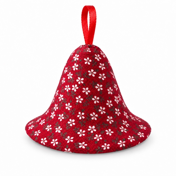 MEKONG QUILTS - Paper Bell Ornament in Red Ditsy Flower