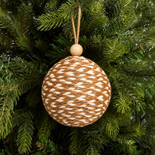 CHRISTMAS - Jute Bauble Ornament No.03