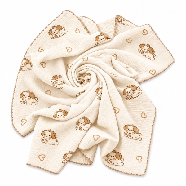 Muslin Blanket For Babies - Puppy