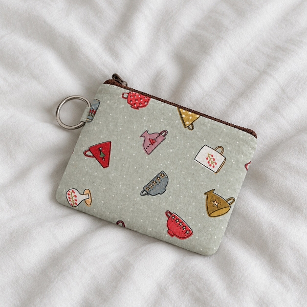 RỪNG HANDMADE - 'Tea Party' Wallet Keychain With Zipper