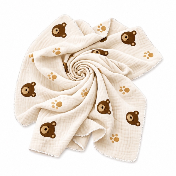 Muslin Blanket For Babies - Bear & Paw