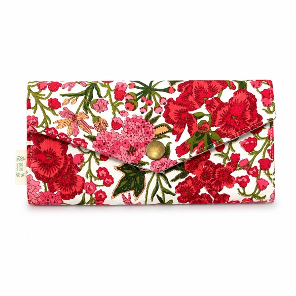 RỪNG HANDMADE - 'Red Poppy' Long Fabric Wallet