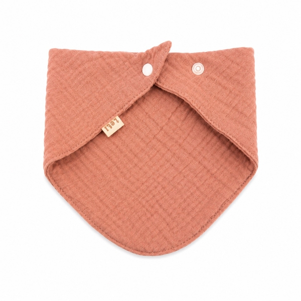 Muslin Bib For Babies - Dusty Peach