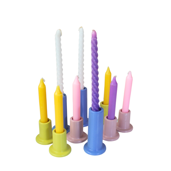 BAT TRANG - Ceramic Tall Candle Holder In Mint