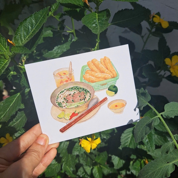 PHANHSHI STUDIO - ‘Phở Bò / Beef Pho' Postcard