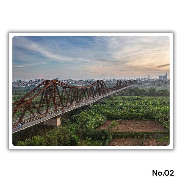 MARCUS LACEY - 'Long Bien Bridge' Postcard
