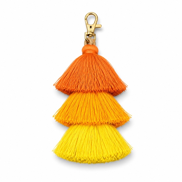 Handmade Tassel Charm in Orange