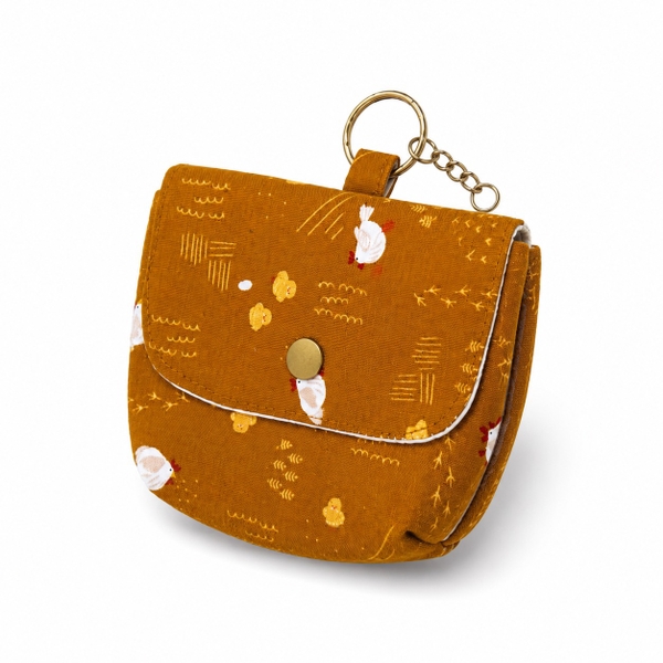 RUNG HANDMADE - 'Chicken' Wallet Keychain With Flap