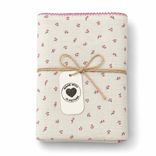 KID & BABY - Muslin Blanket in Tiny Tulip