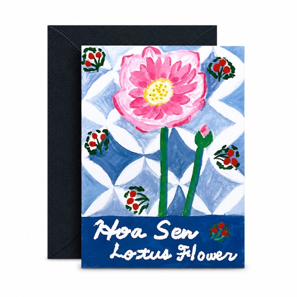 AYAKO AKAI - ‘Lotus Flower' Greeting Card