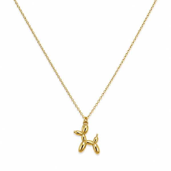 ROUGE - 18K Gold Plated Necklace With Balloon Dog Pendant