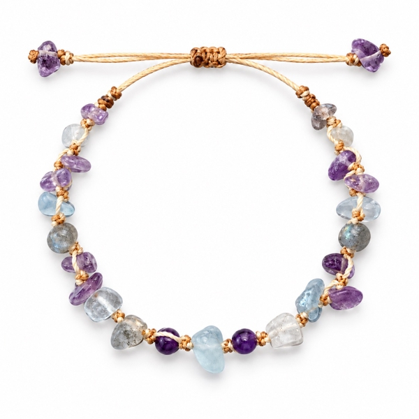 MERAKI TOWN - Niwa Bracelet in Amethyst, Aquamarine, Labradorite