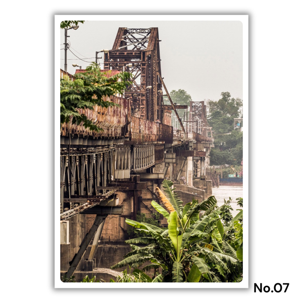 MARCUS LACEY - 'Long Bien Bridge' Postcard
