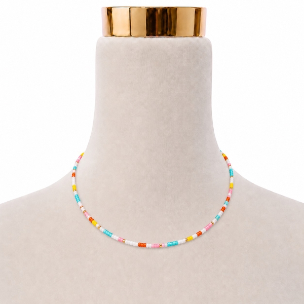 HUMANITY HANOI -  Rainbow & 24K Gold Plated Bead Necklace