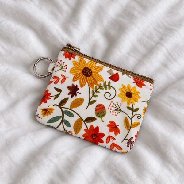 RỪNG HANDMADE - 'Autumn Garden' Wallet Keychain With Zipper