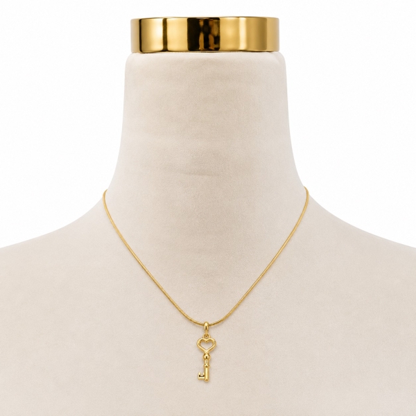 ROUGE - 18K Gold Plated Necklace With Key Pendant