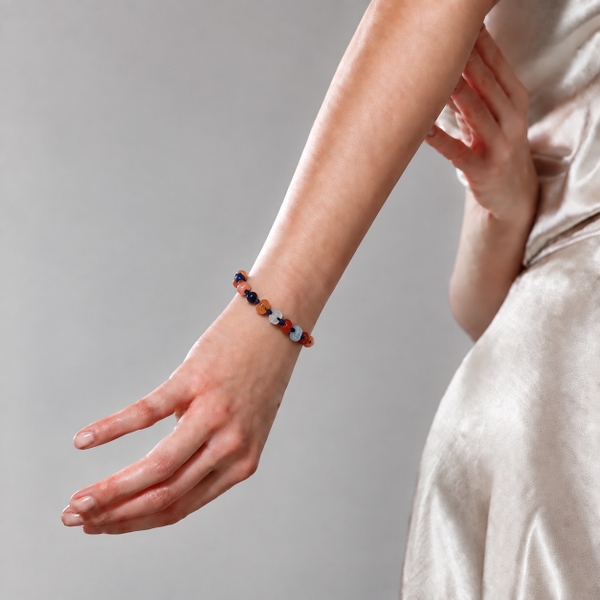 MERAKI TOWN - Niwa Bracelet in Lapis Lazuli, Carnelian, Aquamarine, Labradorite