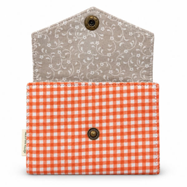 RỪNG HANDMADE - 'Orange Gingham' Small Wallet