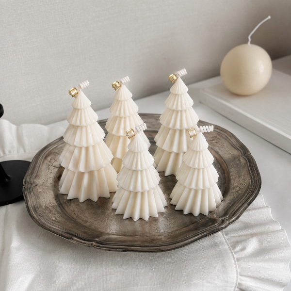 CHRISTMAS Candle - CHRISTMAS Tree in White