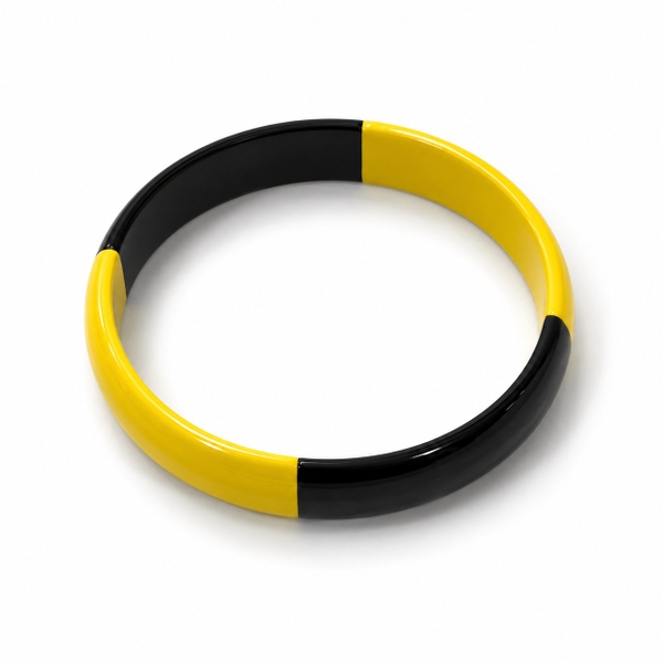 AZIET -  Buffalo Horn & Lacquer Medium Flat Bracelet in Yellow