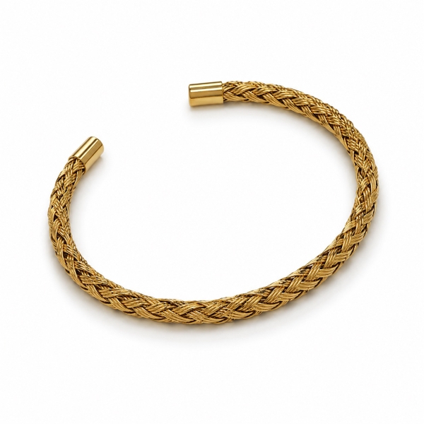 ROUGE - 18K Gold Plated Woven Cuff